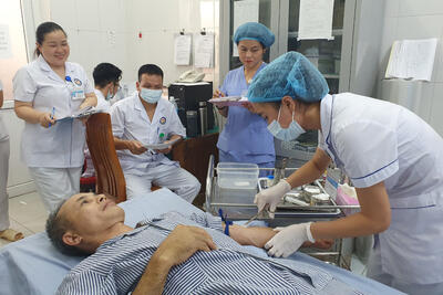 Phần thi thực hành của điều dưỡng Phạm Thuý Vân